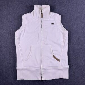 Nike Girls White Shrpa Lined Y2K Full Zip Hiking Skiing Vest Jacket Size M(8-10)